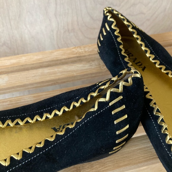 Prada Peep Toe Ballet Flats - Picture 4 of 11